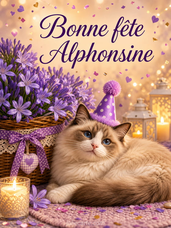 Carte bonne fĂȘte Alphonsine