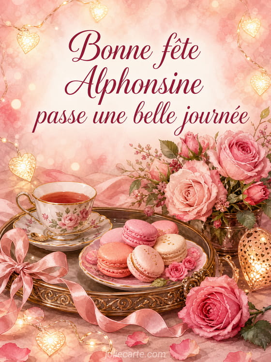 Carte bonne fĂȘte Alphonsine