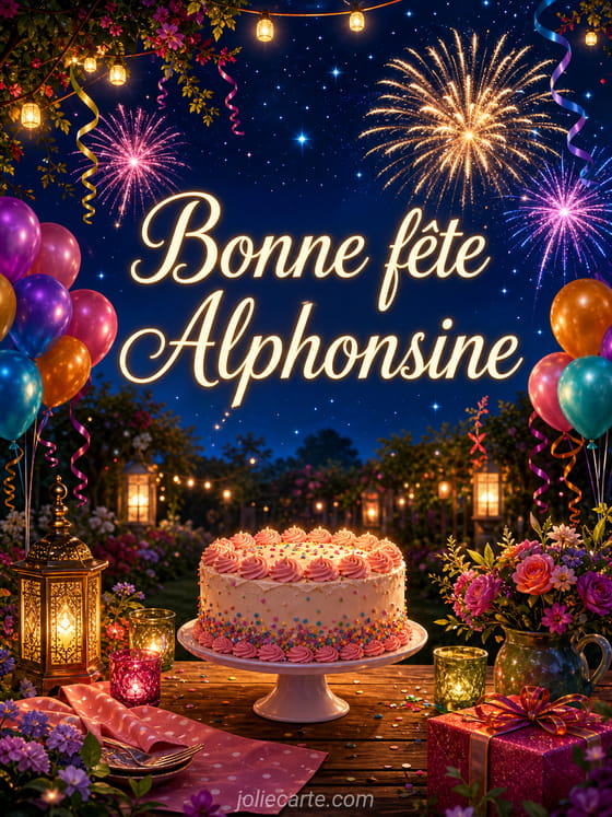 Carte bonne fĂȘte Alphonsine