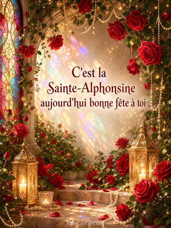 Carte bonne fĂȘte Alphonsine