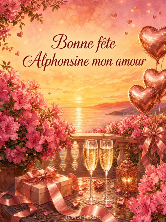 Carte bonne fĂȘte Alphonsine