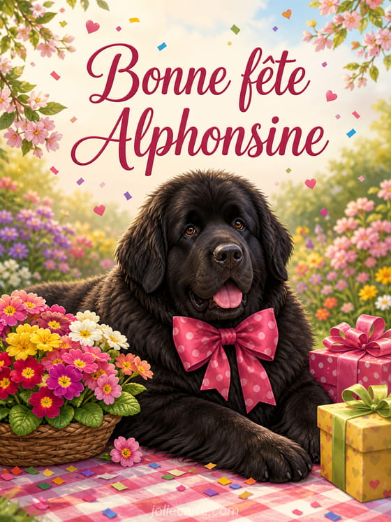 Carte bonne fĂȘte Alphonsine