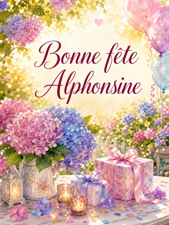 Carte bonne fĂȘte Alphonsine