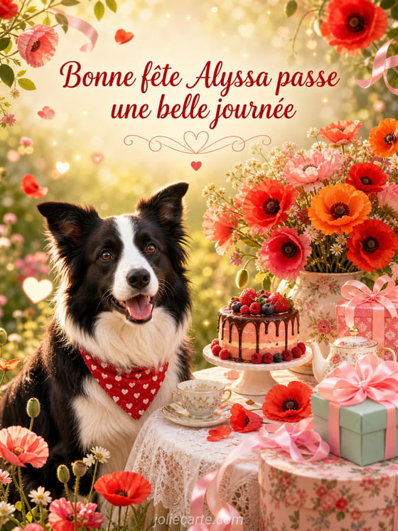 Carte bonne fĂȘte Alyssa