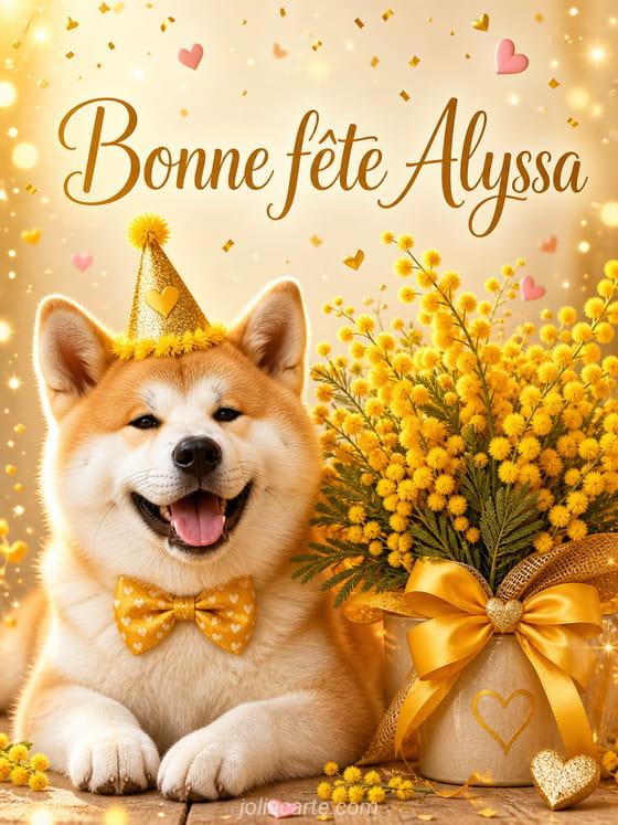Carte bonne fĂȘte Alyssa