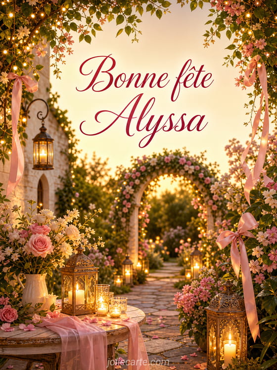 Carte bonne fĂȘte Alyssa