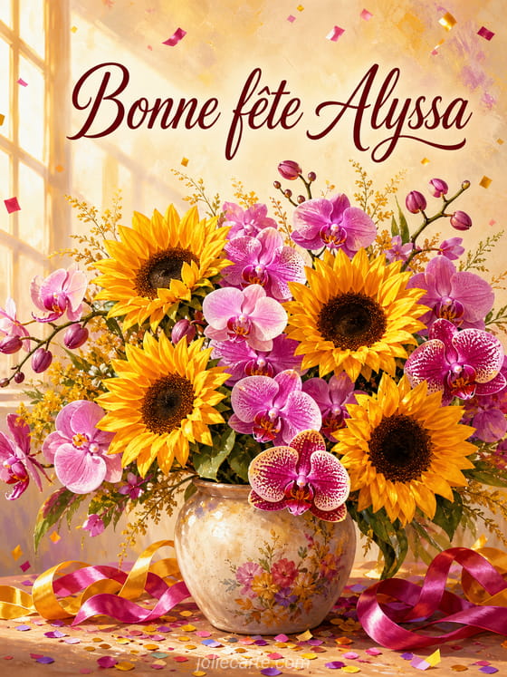 Carte bonne fĂȘte Alyssa