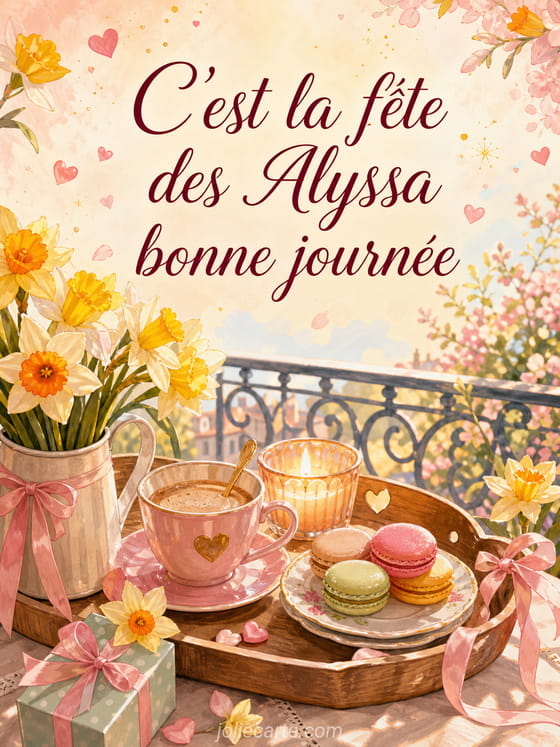 Carte bonne fĂȘte Alyssa