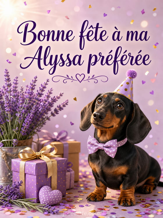 Carte bonne fĂȘte Alyssa