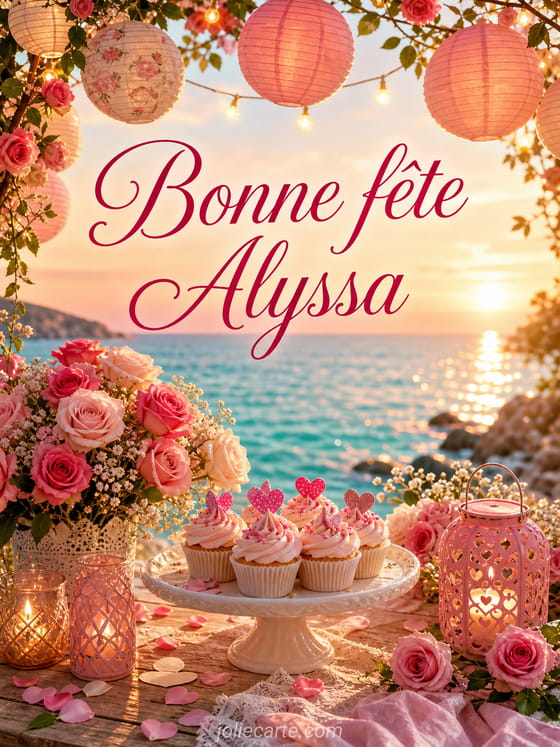 Carte bonne fĂȘte Alyssa