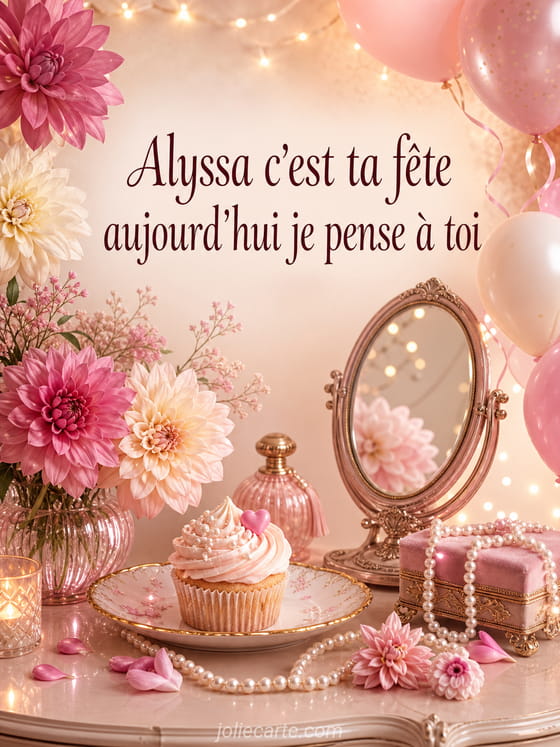 Carte bonne fĂȘte Alyssa
