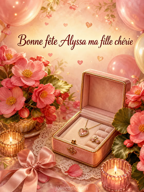 Carte bonne fĂȘte Alyssa