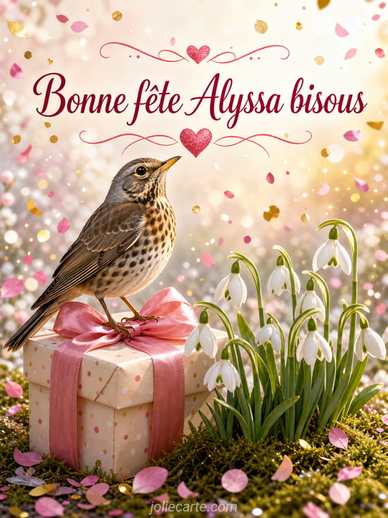 Carte bonne fĂȘte Alyssa