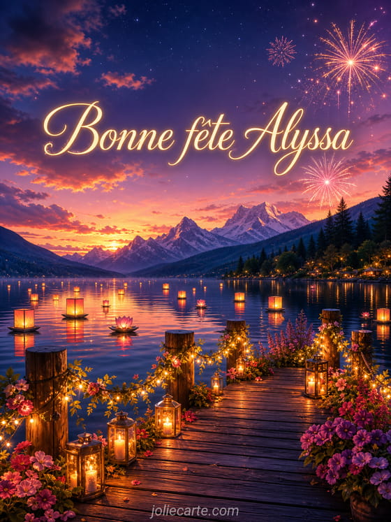 Carte bonne fĂȘte Alyssa