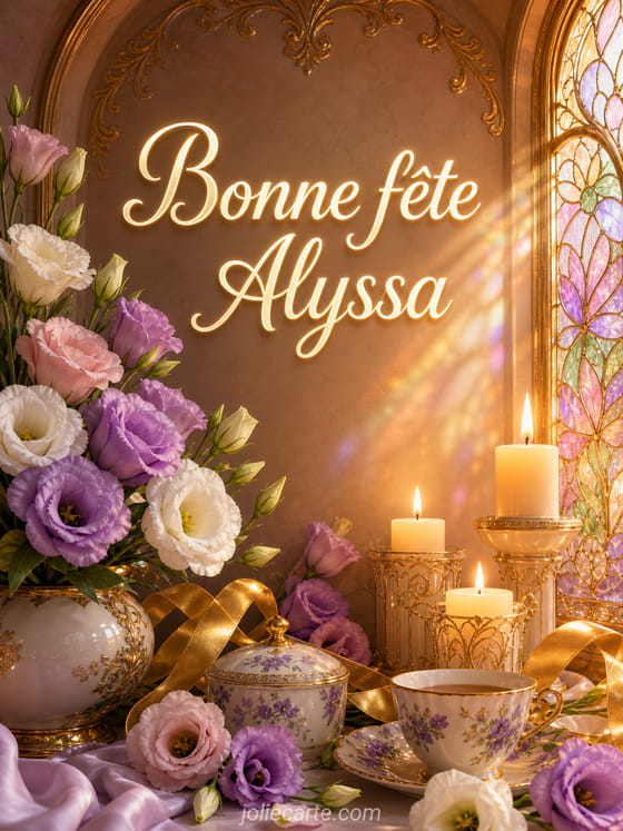Carte bonne fĂȘte Alyssa