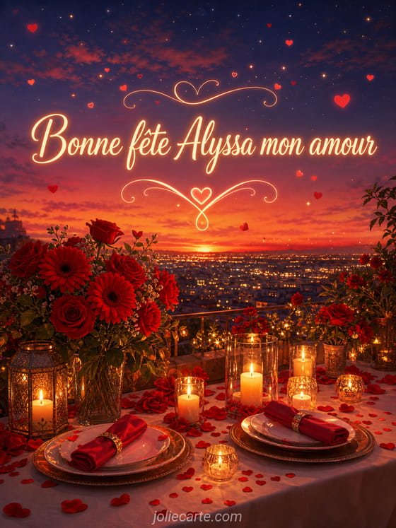 Carte bonne fĂȘte Alyssa