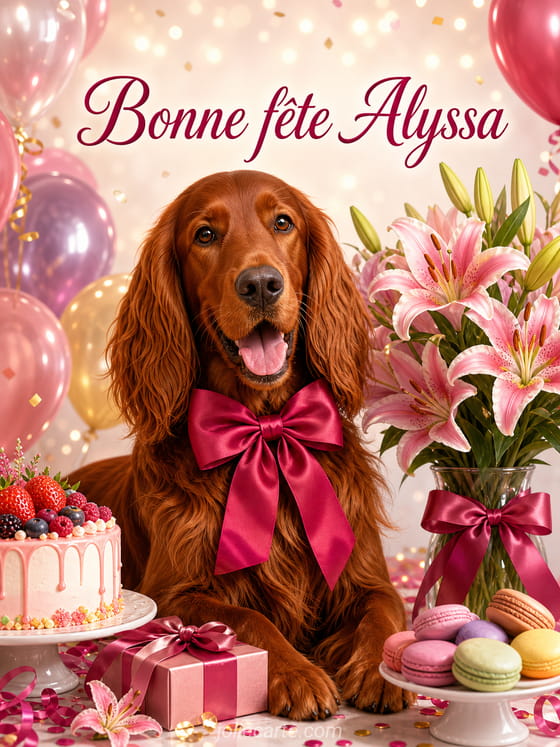 Carte bonne fĂȘte Alyssa