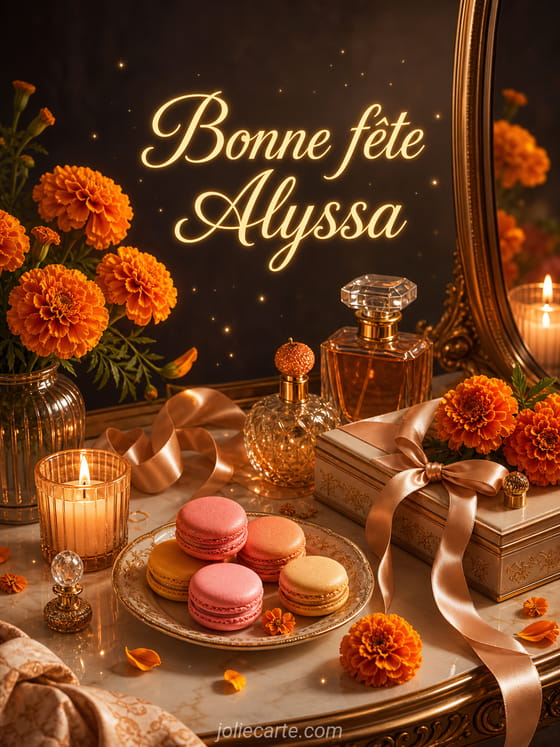Carte bonne fĂȘte Alyssa