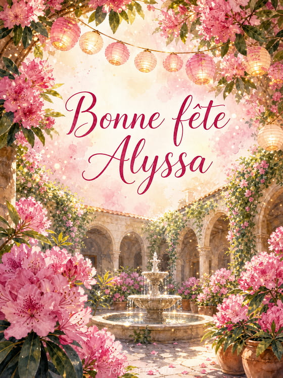 Carte bonne fĂȘte Alyssa