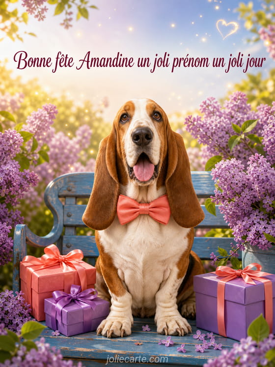 Carte bonne fĂȘte Amandine