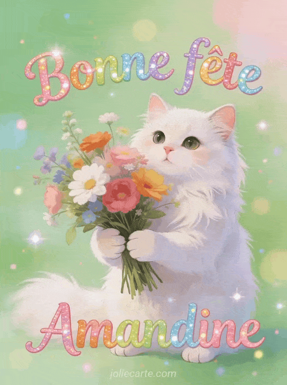 Bonne fête Amandine - Amandine gif bonne fete