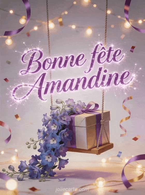 Bonne fête Amandine - Bonne fete amandine gif anime