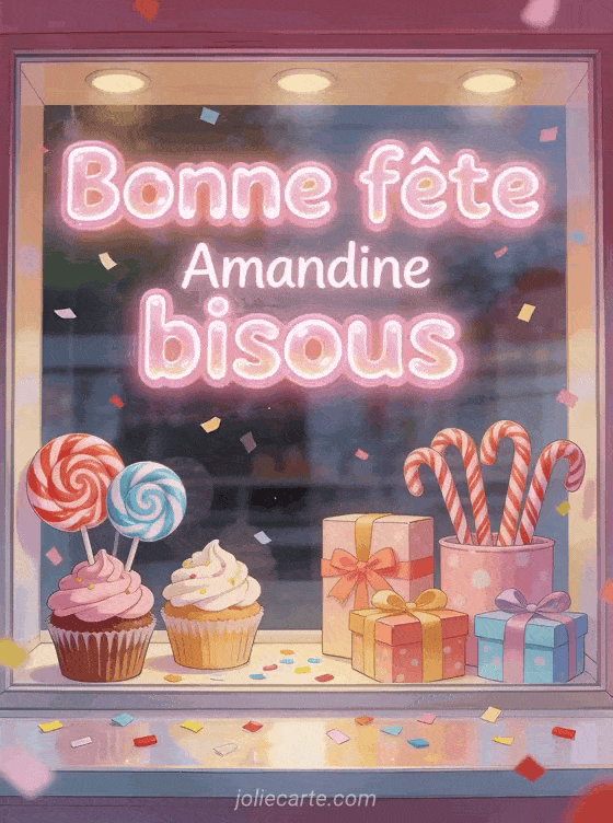 Bonne fête Amandine - Bonne fete amandine bisous