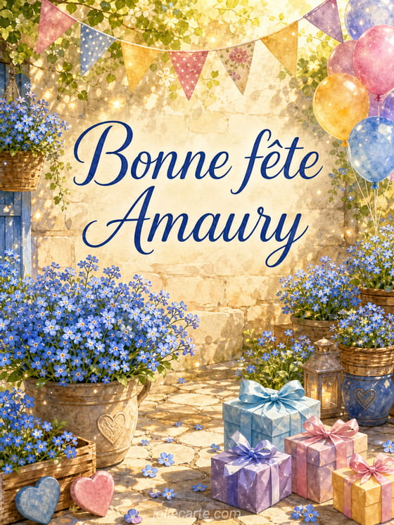Carte bonne fĂȘte Amaury