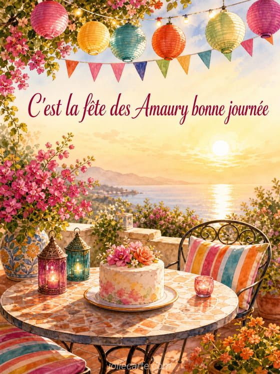 Carte bonne fĂȘte Amaury