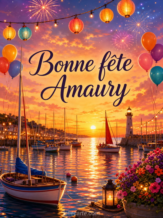 Carte bonne fĂȘte Amaury