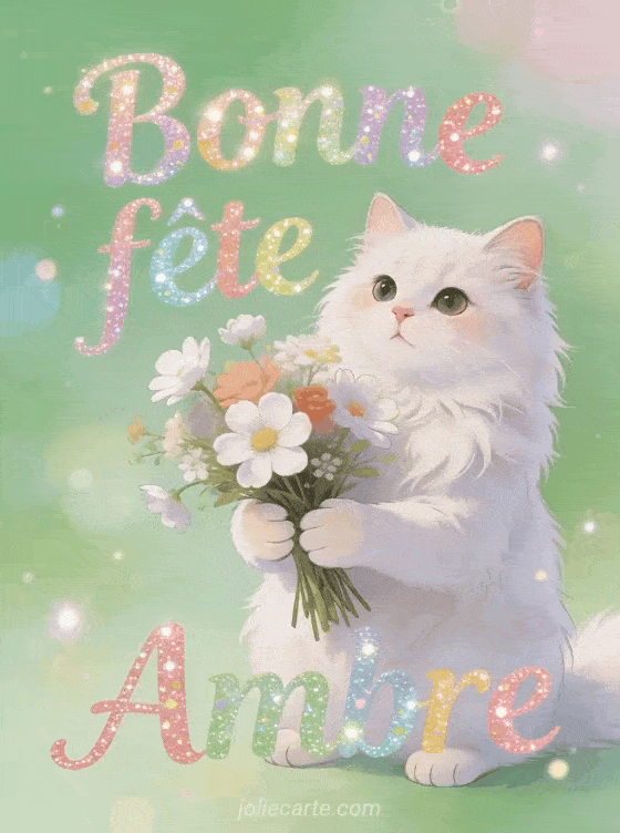 Bonne fête Ambre - Ambre gif bonne fete