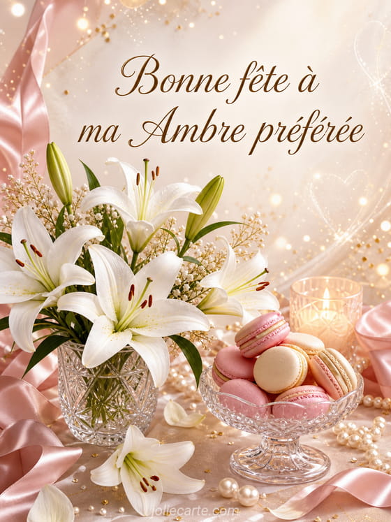 Carte bonne fête Ambre