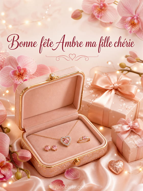 Carte bonne fête Ambre
