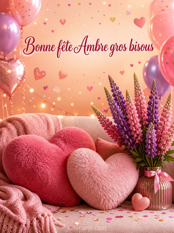 Carte bonne fête Ambre