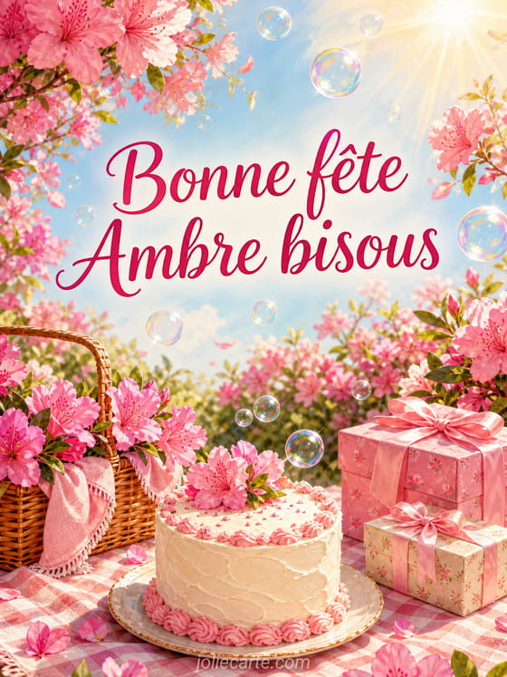 Carte bonne fête Ambre