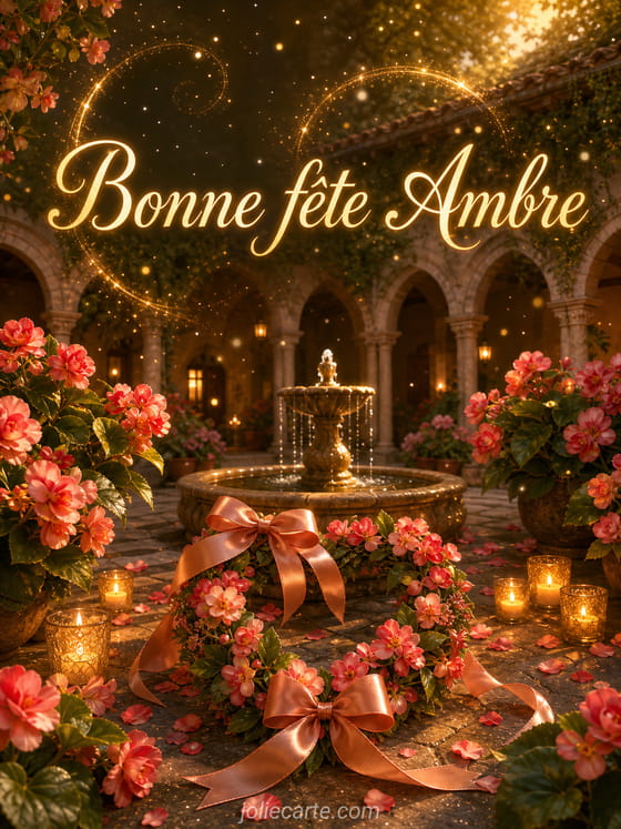 Carte bonne fête Ambre