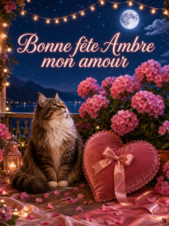 Carte bonne fête Ambre