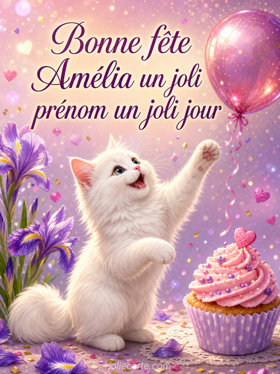 Carte bonne fĂȘte AmĂ©lia