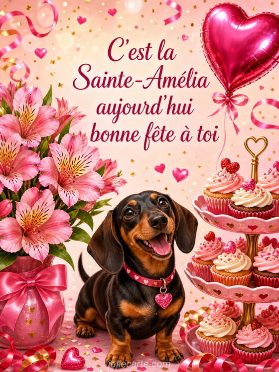 Carte bonne fĂȘte AmĂ©lia