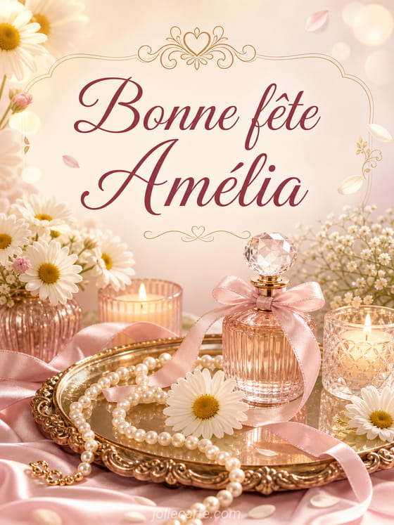 Carte bonne fĂȘte AmĂ©lia