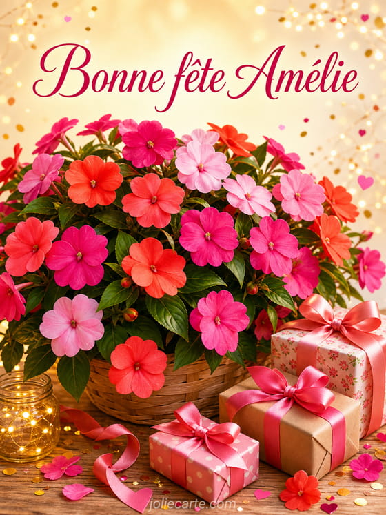 Carte bonne fête Amélie