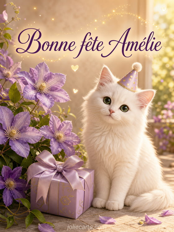 Carte bonne fête Amélie