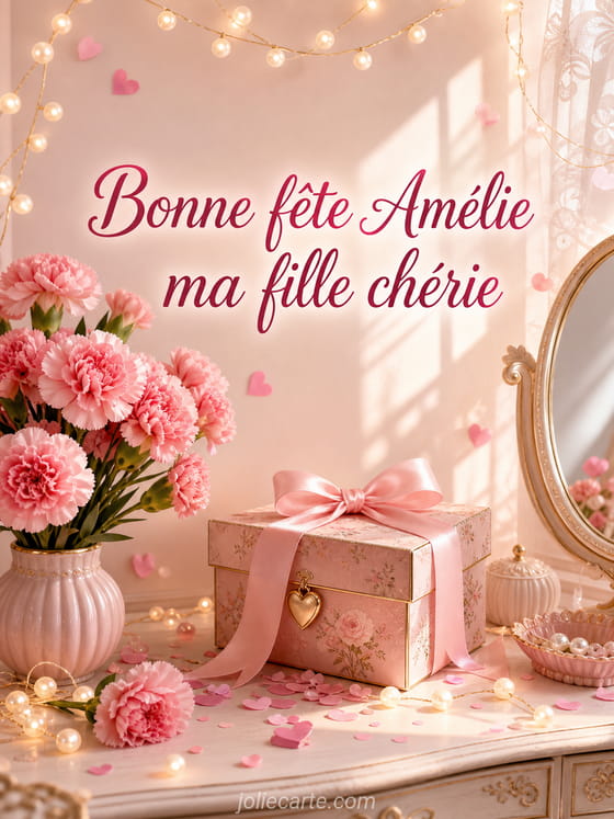 Carte bonne fête Amélie