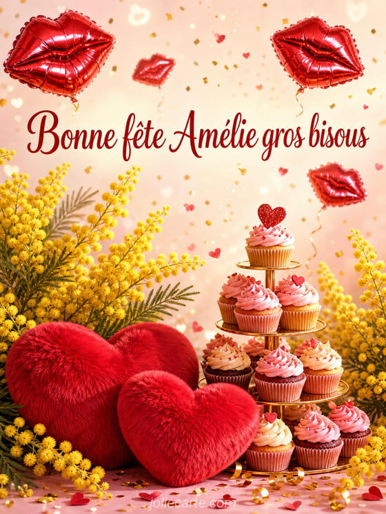 Carte bonne fête Amélie