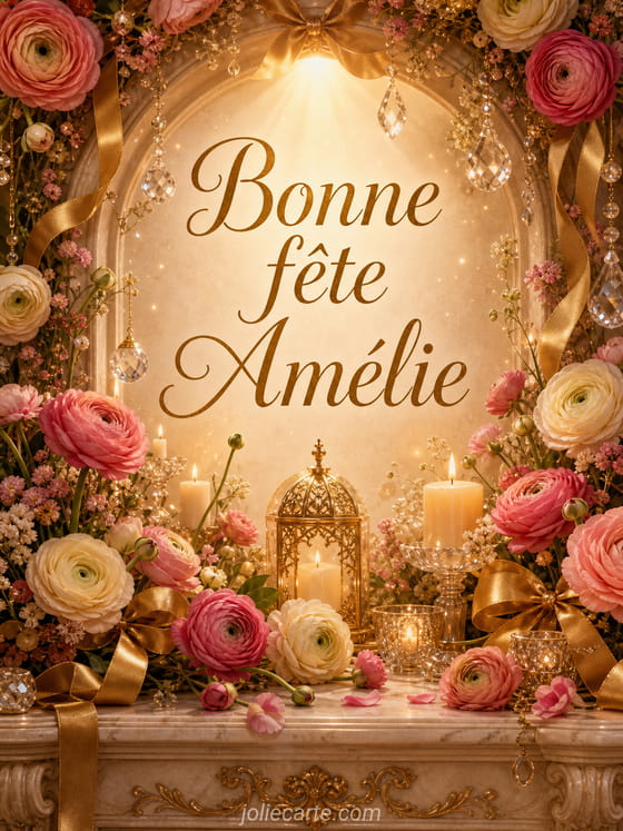 Carte bonne fête Amélie