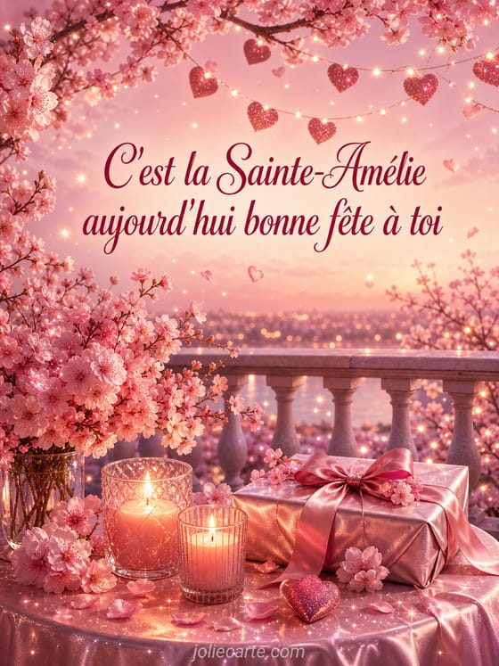 Carte bonne fête Amélie