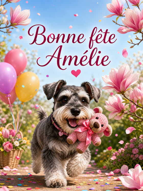 Carte bonne fête Amélie