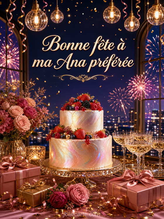 Carte bonne fĂȘte Ana