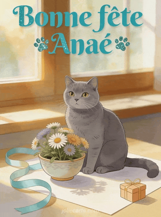 Bonne fête Anaé - Bonne fete anae chat