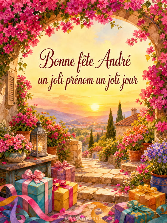 Carte bonne fête André